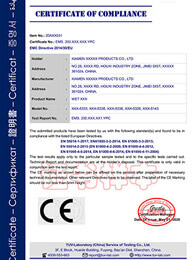 欧盟CE-EMC证书样本